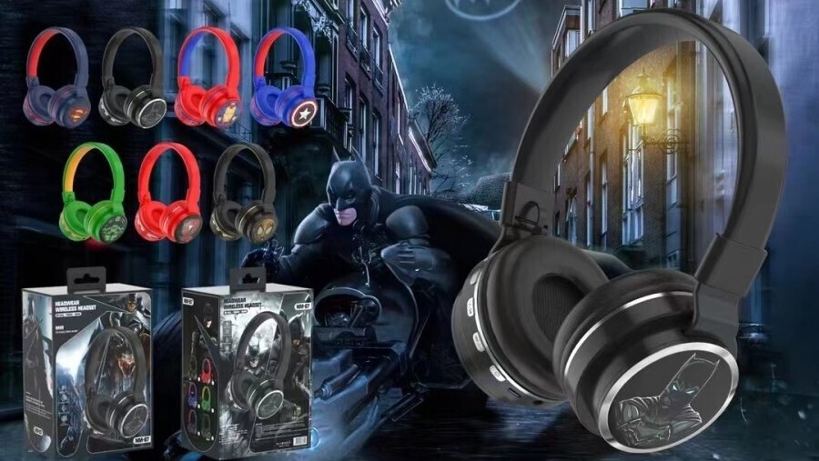 Casque Écouteur Bluetooth Super Héro (Batman)