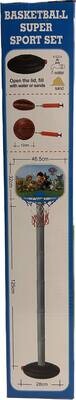 Ensemble de panier basket avec un ballons