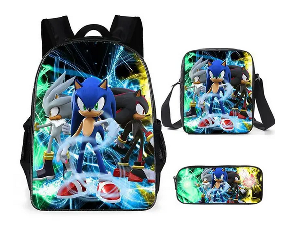 Sac à dos Sonic avec sac bandoulière et étuit a crayon