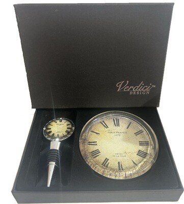 Ensemble bouchon et sous-bouteille de vin