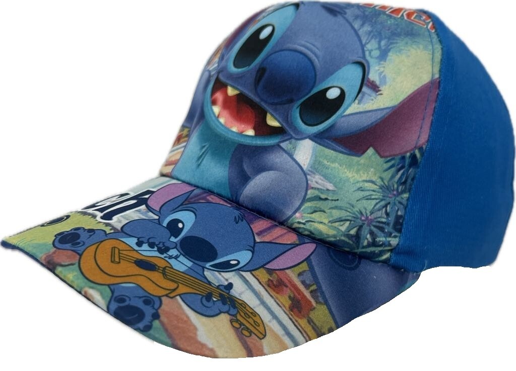 Casquette Stitch avec guitare- Bleu