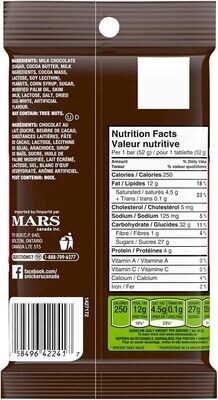 Snickers, 4 barre de chocolats 208g