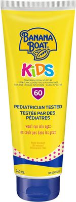 Banana Boat Crème solaire pour enfants, à large spectre, FPS 60, 240 ml