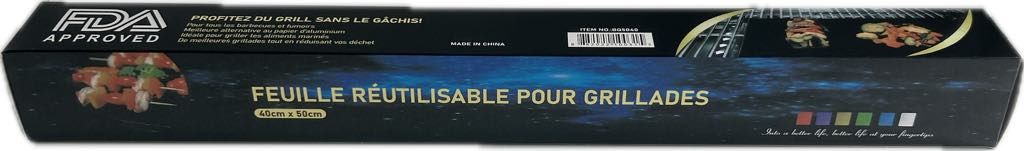 Tapis à griller réutilisable pour barbecue, 100% antiadhésif (2Unité)