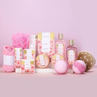 Spa Luxetique Coffret de Bain et de Soins, 15 Pièces, Parfum de Rose