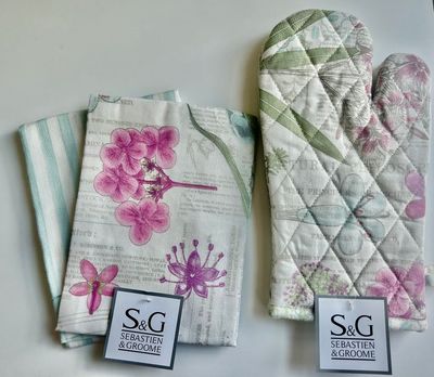 Ensemble de mitaine et serviette