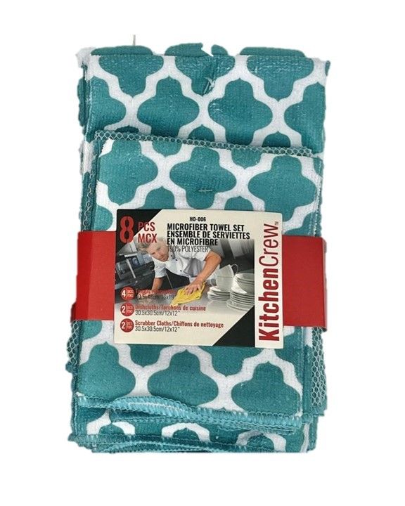 Ensemble de serviettes en microfibre 8 Morceaux