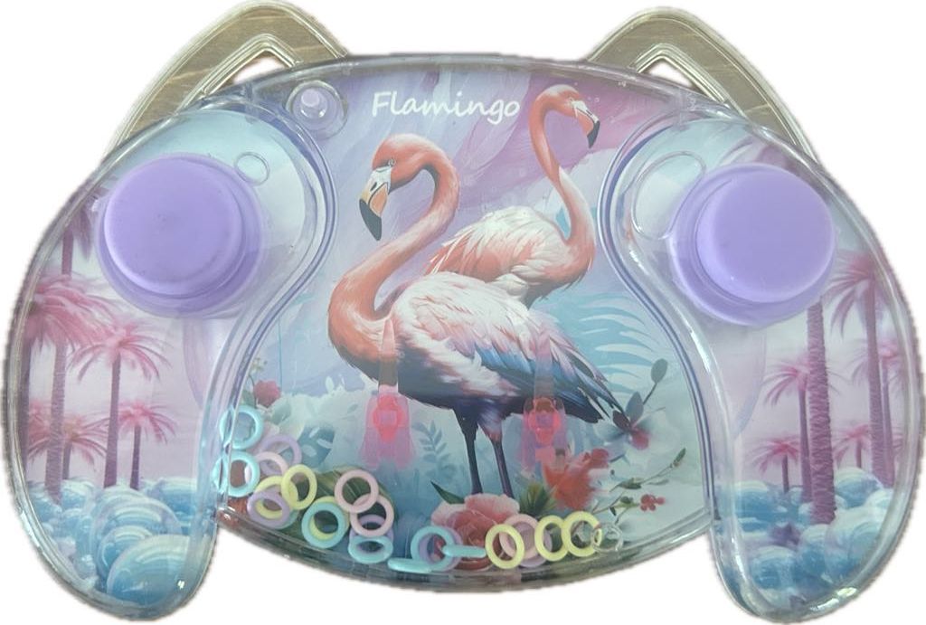 Jeux d'eau flamant rose