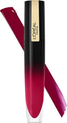 L'Oréal Paris Brilliant Signature Encre brillante pour les lèvres, couleur vive, Be Powerful #312