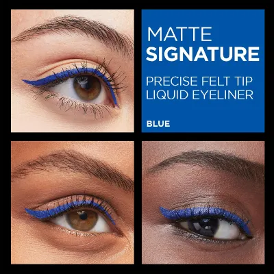 Mat Signature eye-liner liquide trempage finition mate vive Bleu #710