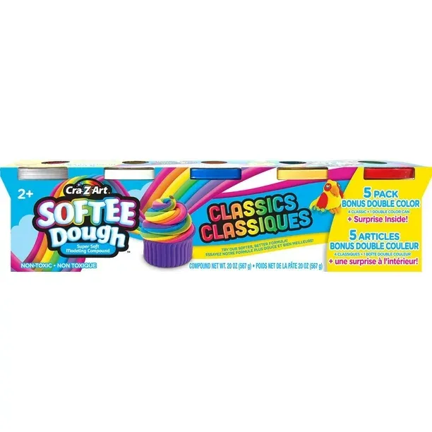 Pâte à modeler  5 Couleurs - Classique