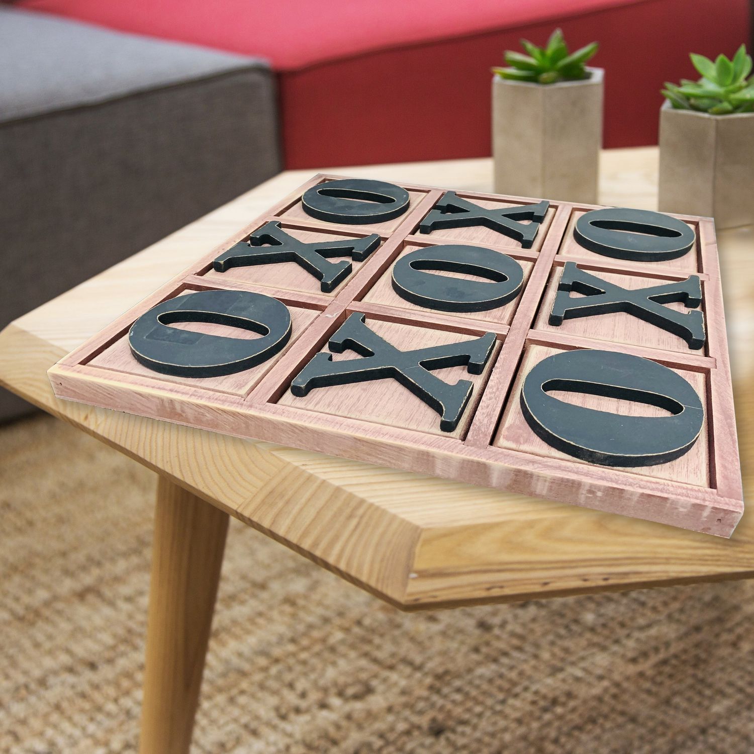 Planche Tic Tac Toe en bois