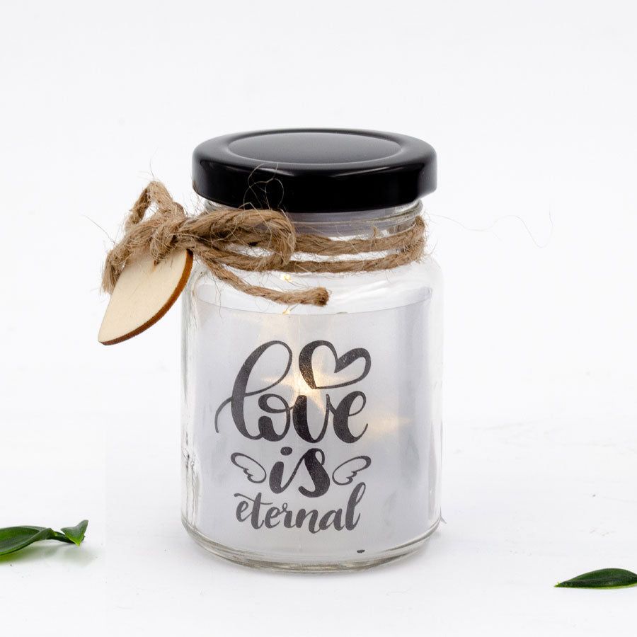 Pot en verre LED (Love is Eternal)