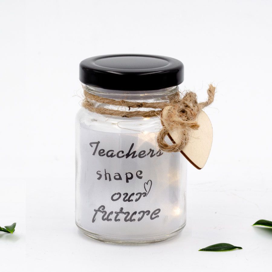 Pot en verre LED (Teachers shape our future)
