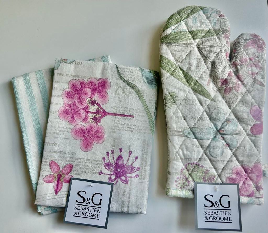 Ensemble de mitaine et serviette