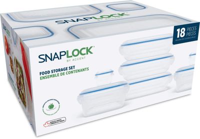Plat de plastique Snaplock 18 Pièces