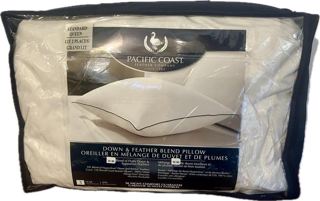 Oreiller mélange de duvet et de plume