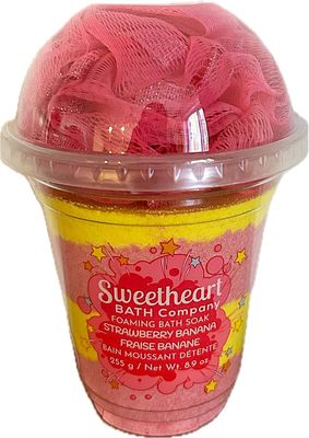 Bain Moussant avec houpette- Fraise Banane