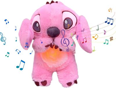 Peluche Angel avec lumières musicales et mouvement de respiration