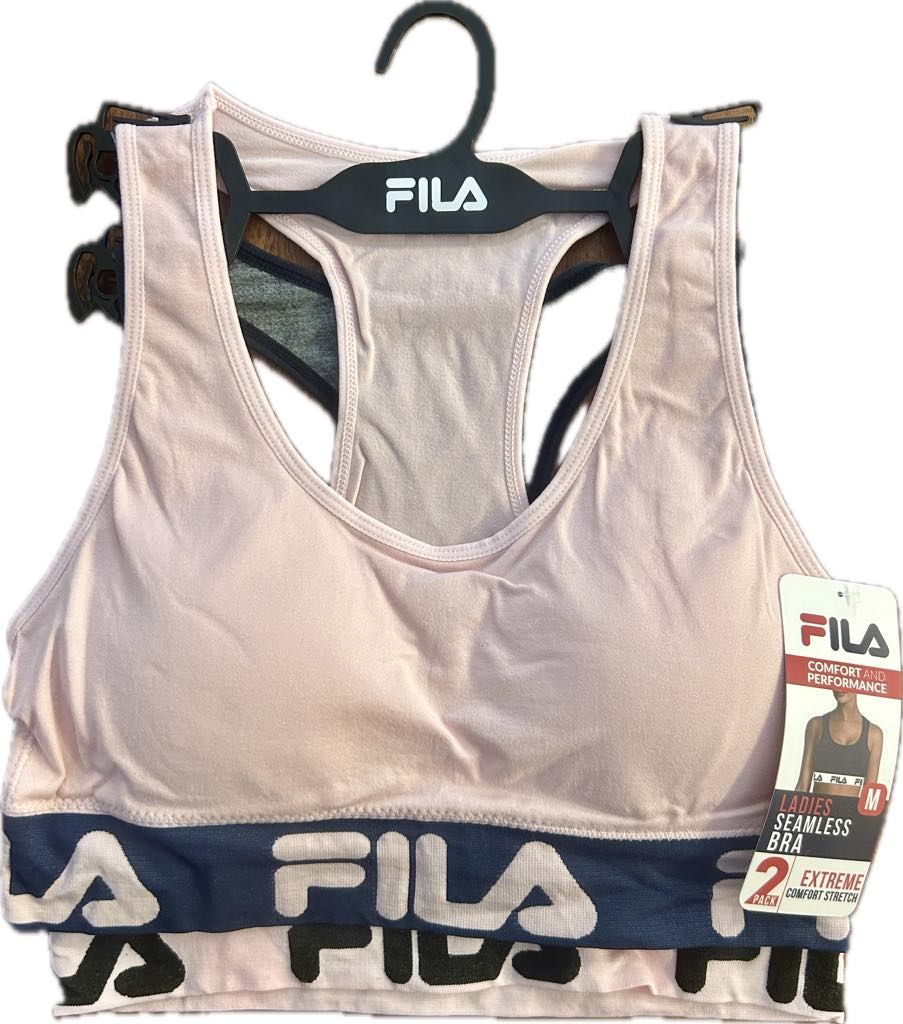 Duo de Brassière Sport Fila - Rose &amp; Charcoal