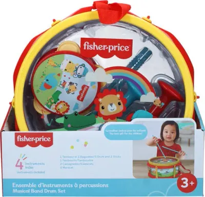 Ensemble d'instruments de fanfare avec percussions