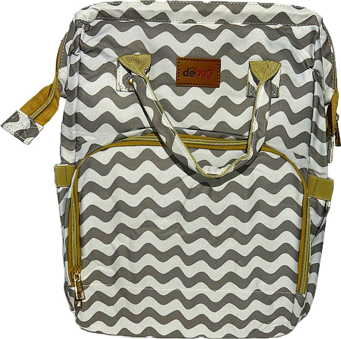 Sac à dos à langer- Gris/Blanc