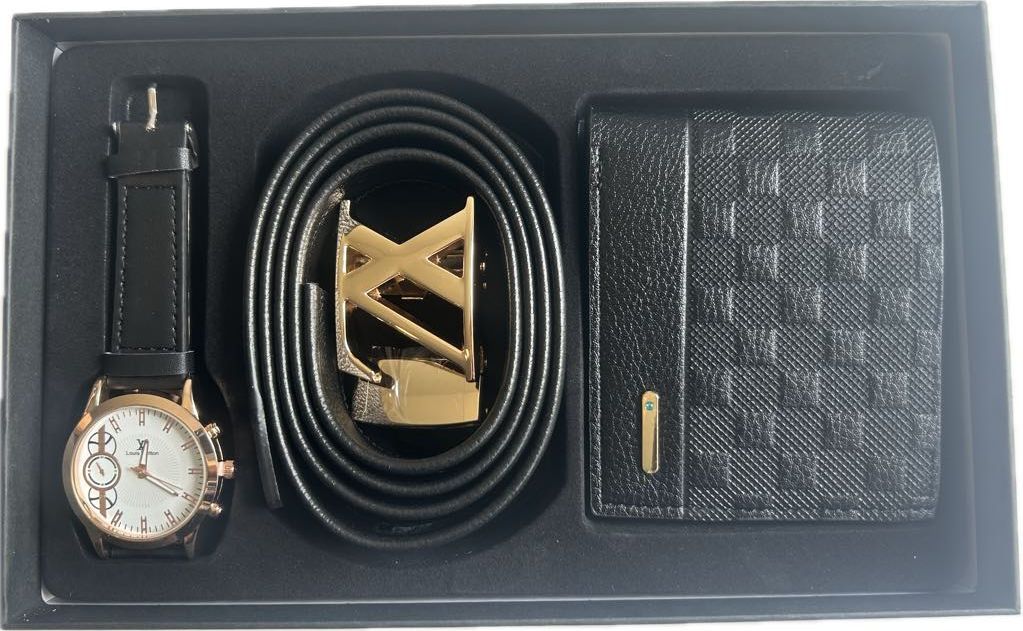 Ensemble ceinture, montre et porte feuille