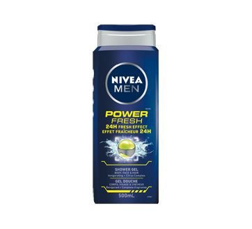 Nivea Gel douche avec effet fraîcheur 24 h, Power Fresh, 500 ml