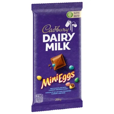 Barre de Chocolat Cadbury Dairy Milk, Mini Eggs 200 g