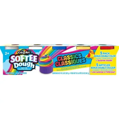 Pâte à modeler  5 Couleurs - Classique