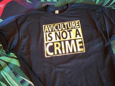 Aviculture is not a Crime - sun glasses required.