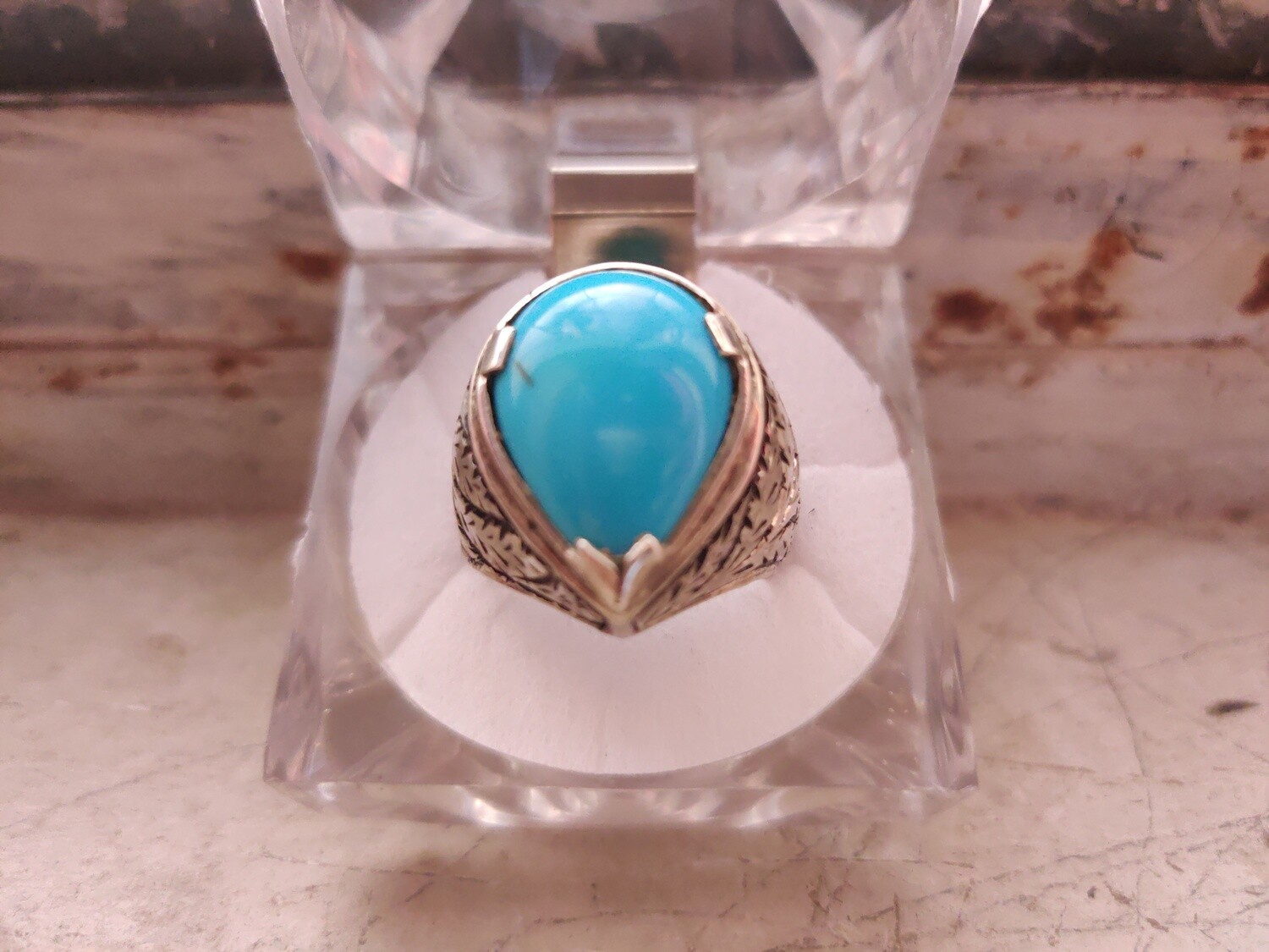 Natural Turquoise Ring (Handmade)