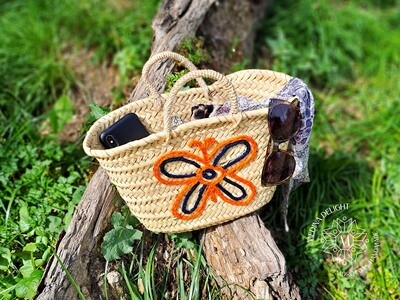 Moroccan Handmade Straw Basket, Shopping French Basket