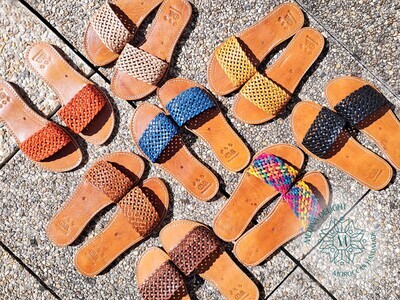 Moroccan Handmade Braided Leather Sandals for Women