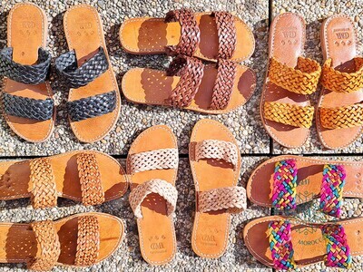 Moroccan Handmade Braided Leather Sandals for Women