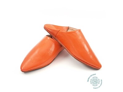 Orange Moroccan Pointed Babouches
