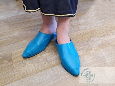 Turquoise Moroccan Pointed Babouches