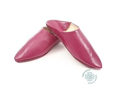 Burgundy  Moroccan Pointed Babouches