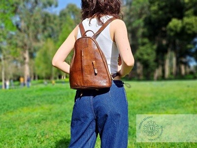 Handmade Small Leather Bakcpack For Women