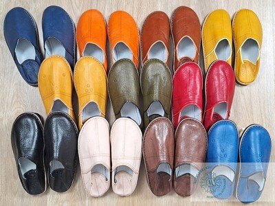 Moroccan Babouche Shoes, Mens Moroccan Slippers, Handmade Leather Shoes, Mules, Slip on Shoes, Handmade Organic Shoes