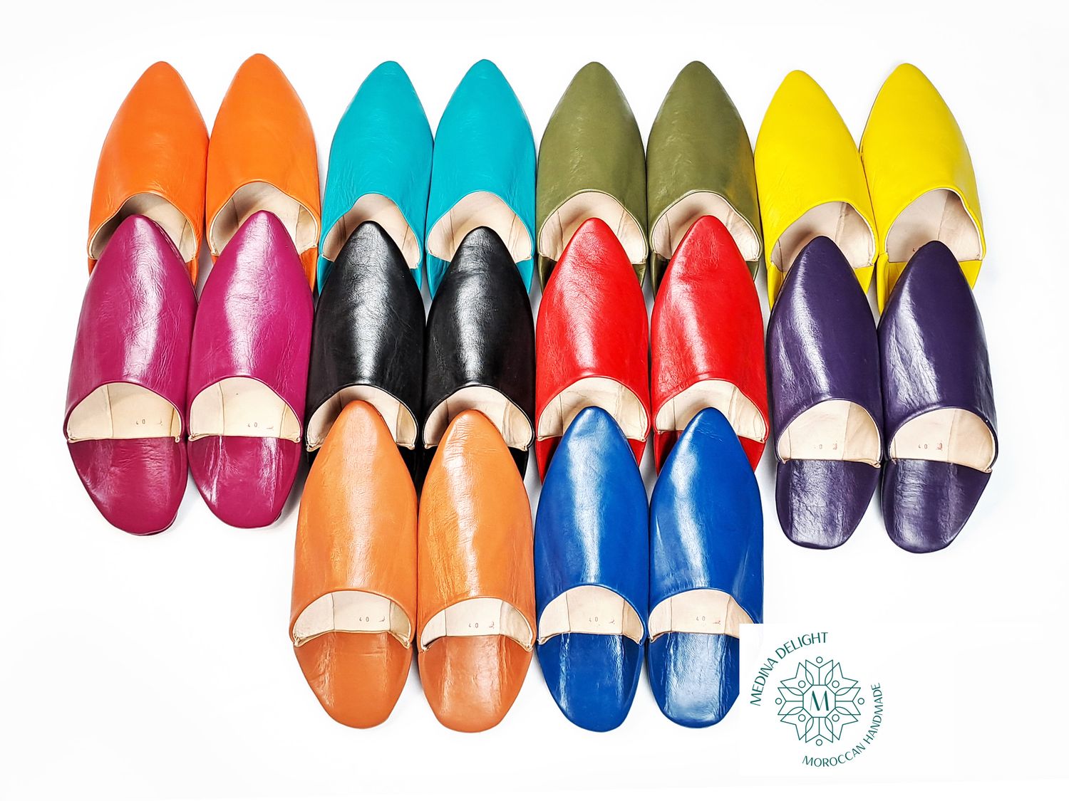 Pointed Moroccan Babouche Slippers For Women, Handmade from Soft Organic Leather, Womens House Slippers