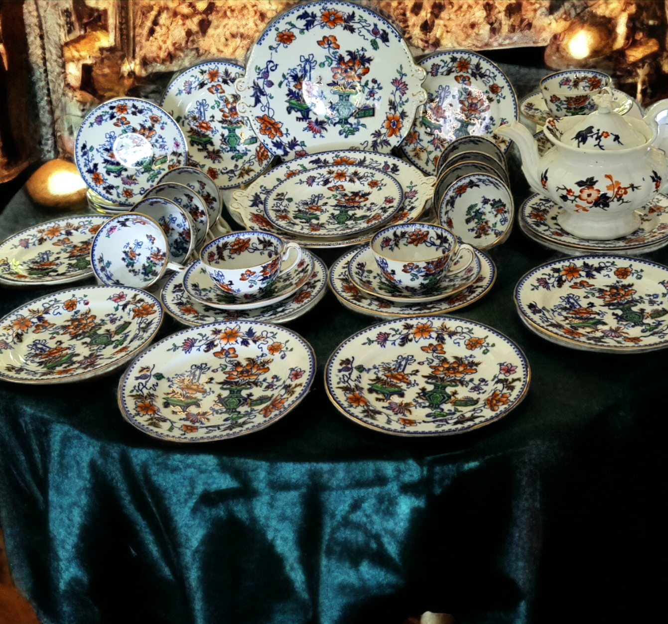 Antique English Tea &amp; Cake set