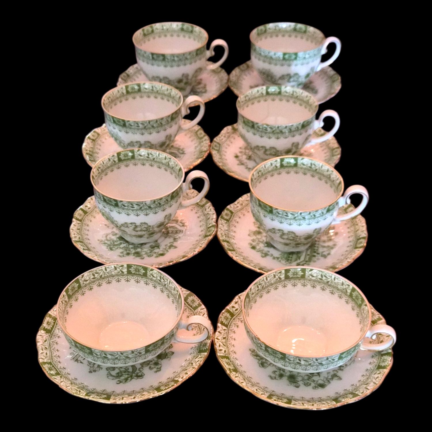 Green Chinoiserie Tea and Cake Service