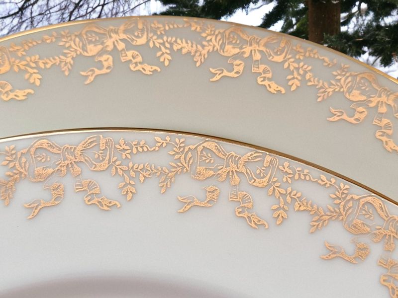 French Limoges Porcelain Game Plates, Set of 6