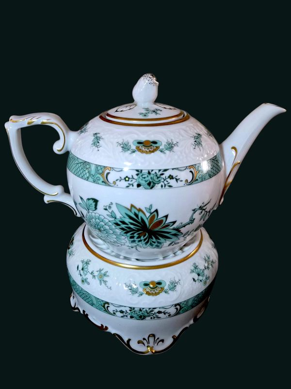 Schumann Arzberg Bavarian Tea Set, Chinoiserie Decor, Gold Trim