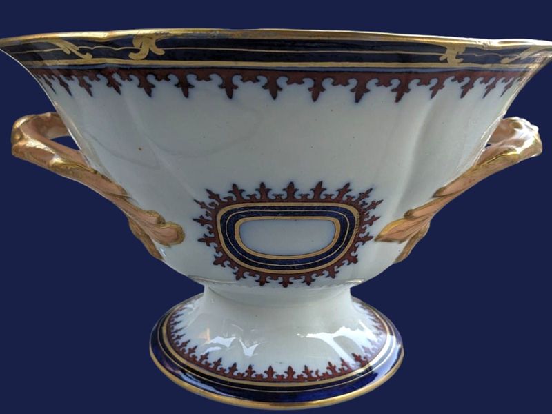 Antique Minton Flow Blue Dinner Set, Circa 1860, England