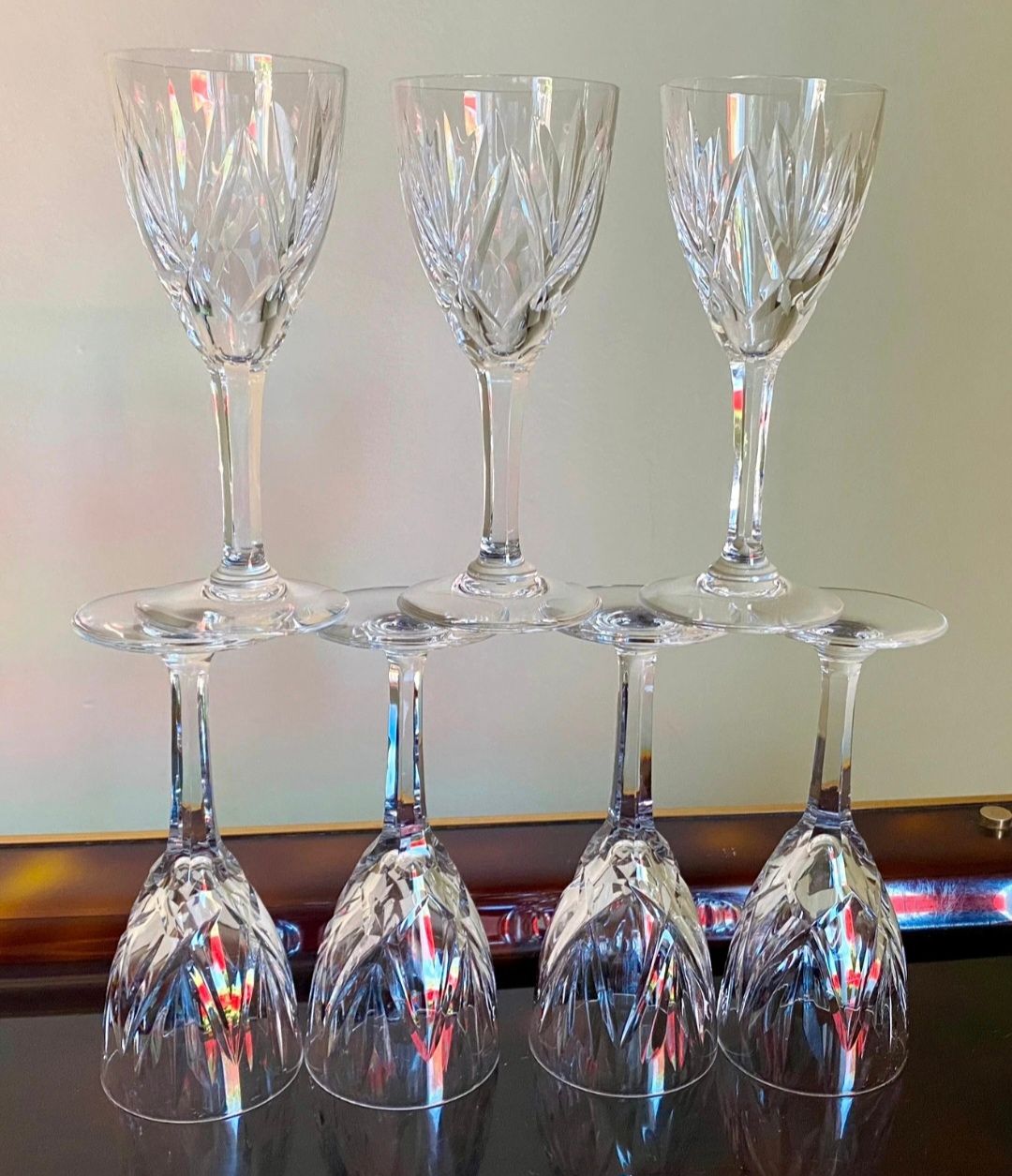Saint Louis French crystal set of 7 glasses
