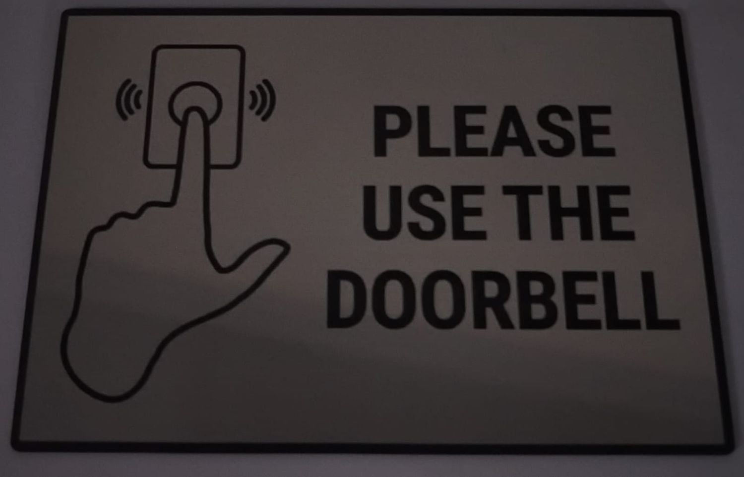 Sign "Doorbell" with various colour options