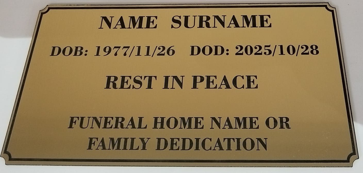 Sign "Memorial Plaque"