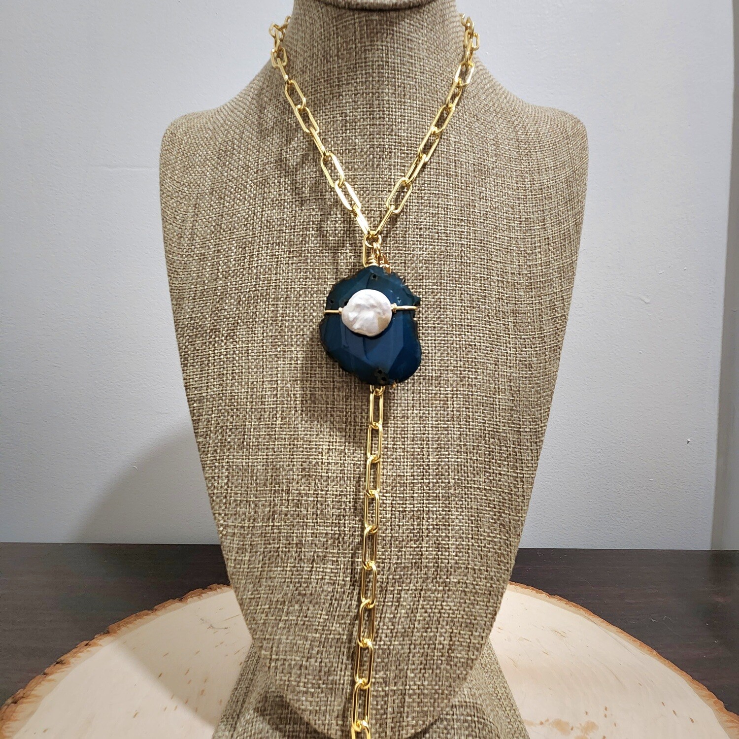 Blue Agate Necklace/Choker